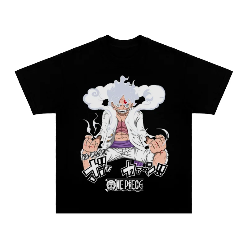 

ONE PIECE Joint T-shirt King of Navigation Luffy Animation Surrounding Japanese Trendy Brand Loose Leisure Sports Short Sleeves