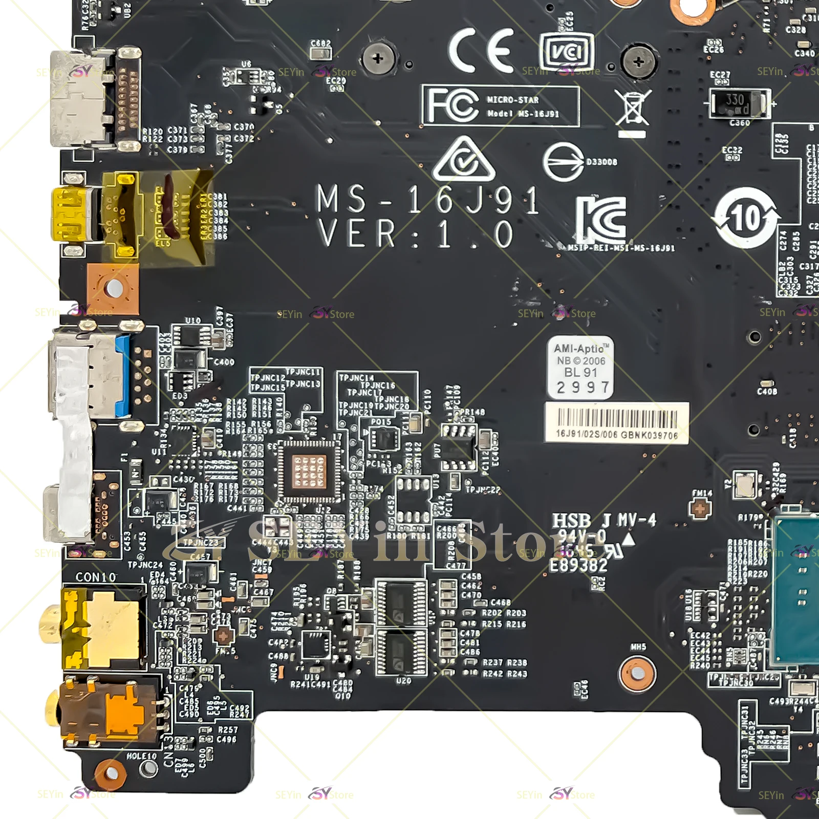 Placa base de MS-16J91 para MSI PE62 (7a generación) MS-16J9 placa base para ordenador portátil I5-7300HQ I7-7700HQ GTX1050TI/GTX1050 100% en funcionamiento