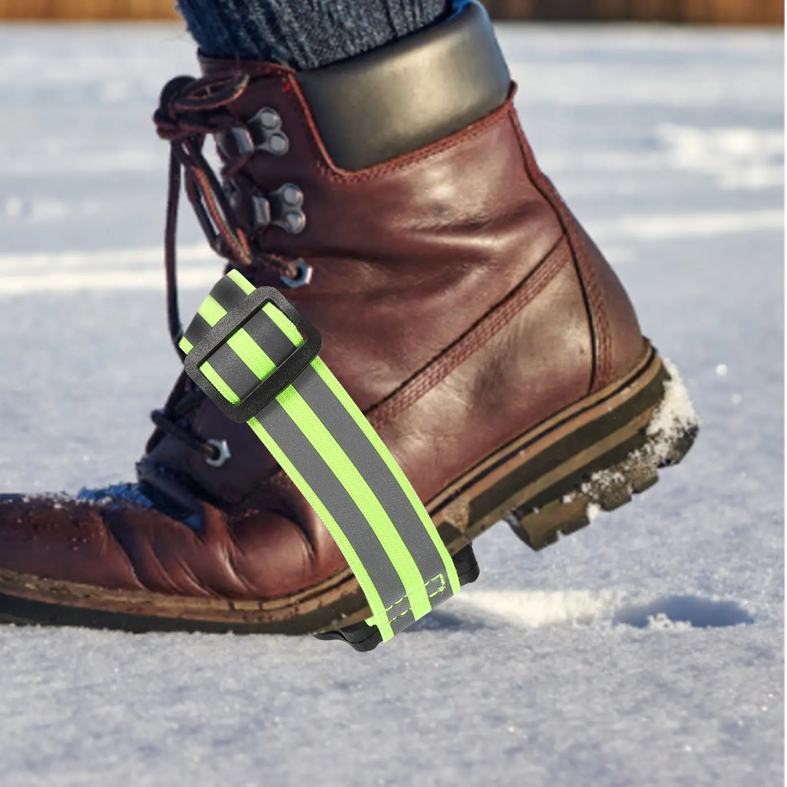 

Пара противоскользящих накладок на обувь: гибкие силиконовые нейлоновые шипы для льда, для альпинизма, походов, рыбалки, снега, для активного отдыха