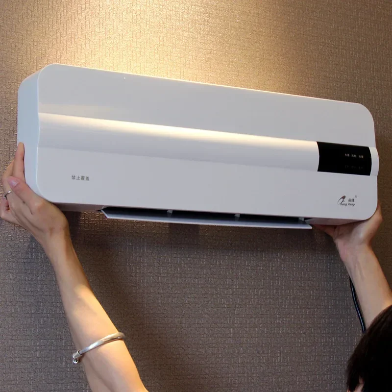 Calentador de aire eléctrico montado en la pared de 220V, ventilador colgante de pared, soplador de viento frío y cálido, calentador de habitación, radiador de estufa de calefacción térmica de cerámica