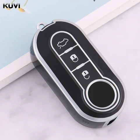 Чехол Для Ключей Kuvi TPU Для Fiat 500 Panda Punto Bravo Doblo Peugeot Boxer Citroen Lancia Musa - Защитный Корпус Для Автомо...