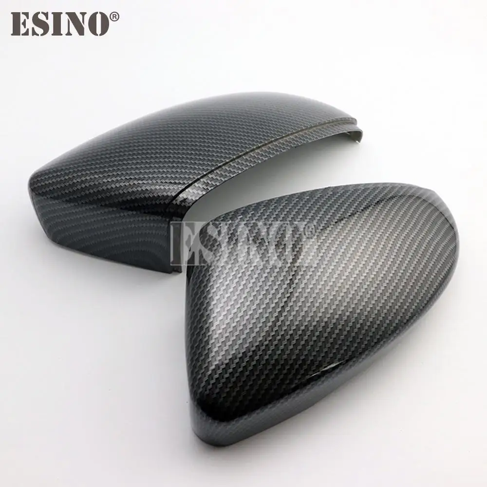 2 x ABS Carbon Fiber Look Rearview Side Mirror Replacement Covers Cases For Volkswagen VW EOS Passat CC Magotan Beatle Jetta