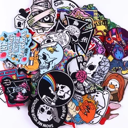Wholesale Random Mixing Patch Set Punk Embroidered Patches For Clothes Jeans Badges Iron on Patches For Clothing Applique Badges