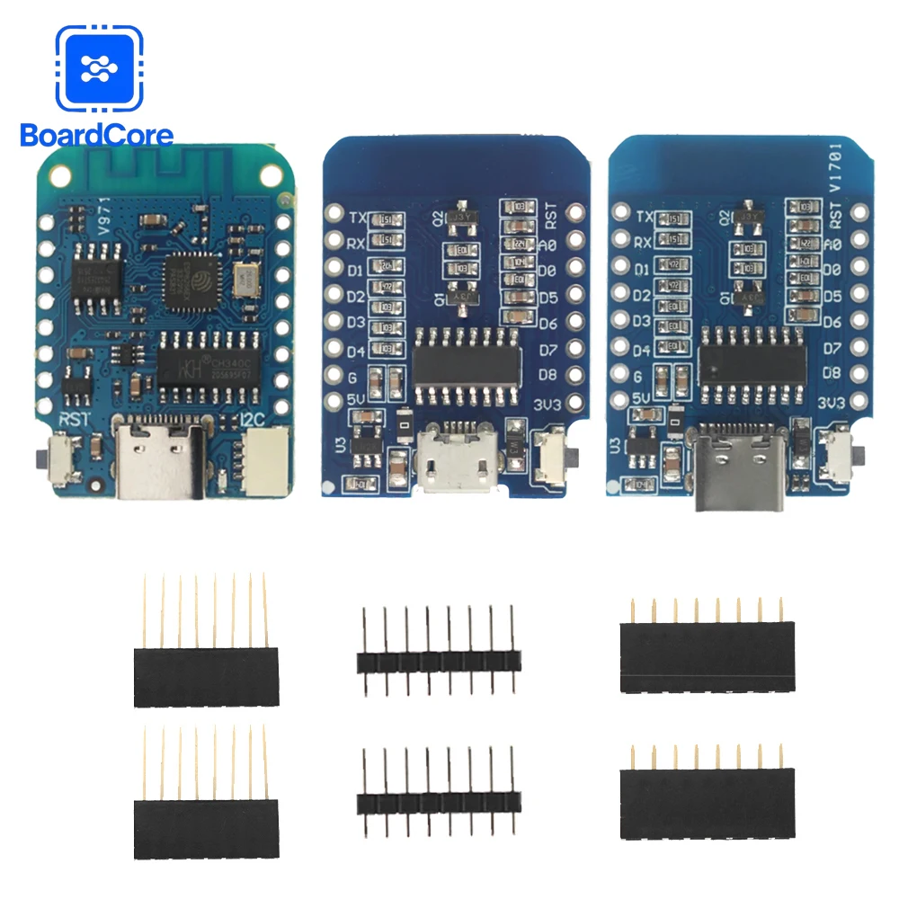 1Set WeMos D1 Mini V4.0 NodeMcu 4MB LOLIN WIFI لوحة تطوير إنترنت الأشياء على أساس ESP8266 CH340G Nodemcu V2 لاردوينو