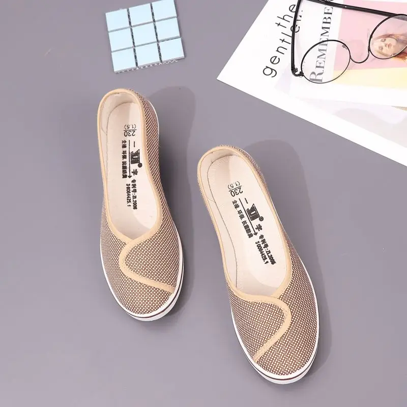 Mesh Breathable Wedge Women Footwear Slip On Korean Walking Original Offer Sale Chic Point Hot Ladies Shoes Urban 39 Promotion A