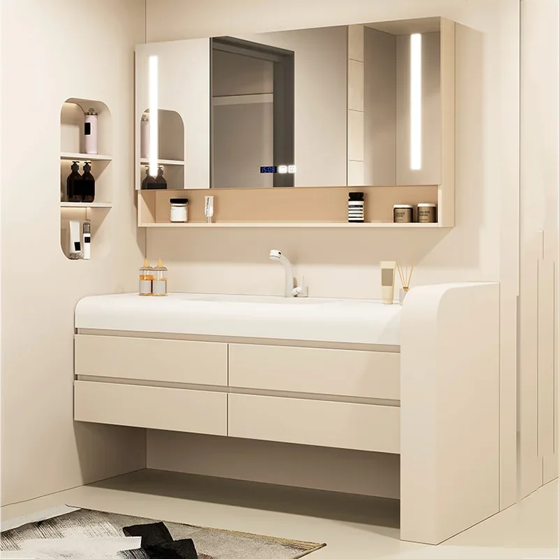 Bathroom Cabinet Organizer Shelf Toilet Compact Storage Wall Bathroom Vanity Makeup Luxury Modern Show Tocador Trendy Furniture