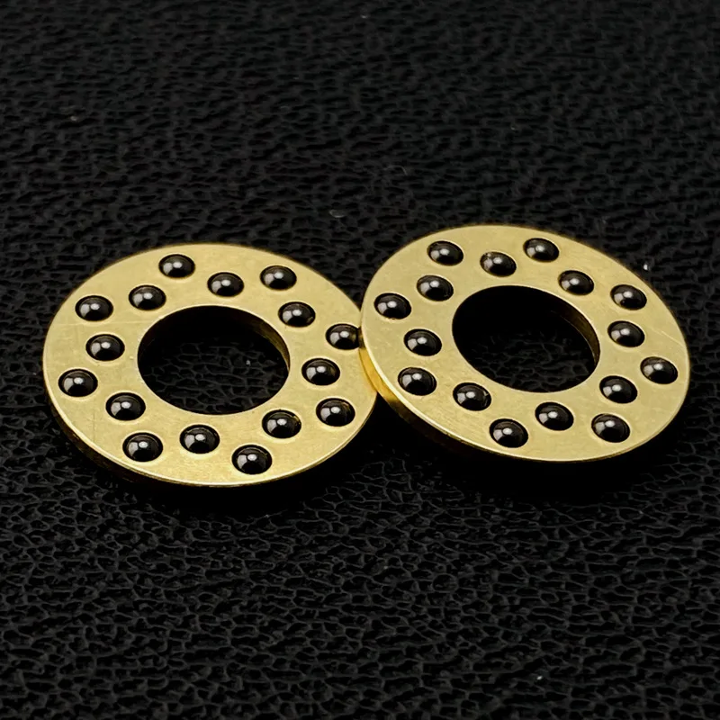 13.5MM Outer Diameter CNC Brass Frame Ceramic Ball Made Folding Knife DIY Making Parts Cage Bearings Washer Quick Open Close