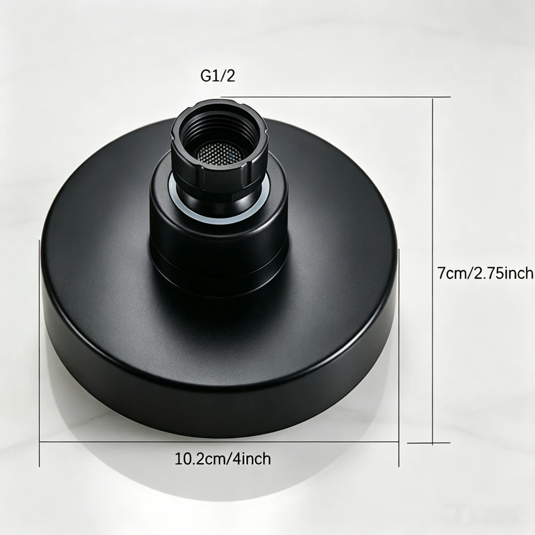 Rotatable 4 Inch Wall Mounted Shower Faucet Compact Lightweight Adjustable Rainfall Shower Sprayer Head view 6