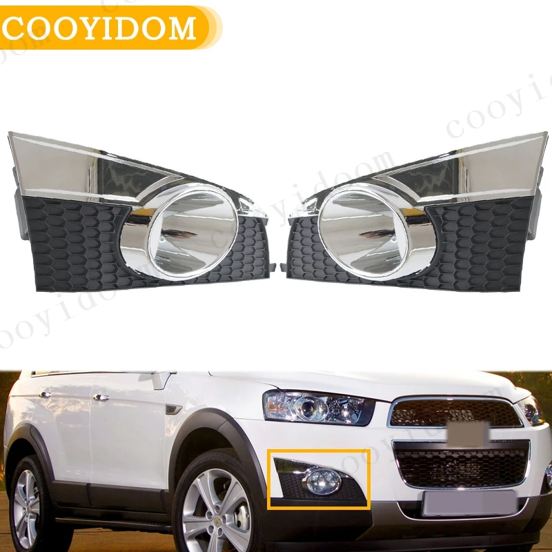 

Car Front Bumper Fog Light Grill Fog Light Frame cover trim Fog Lamp Grill Frame Panel Cover For Chevrolet Captiva 2012-2014