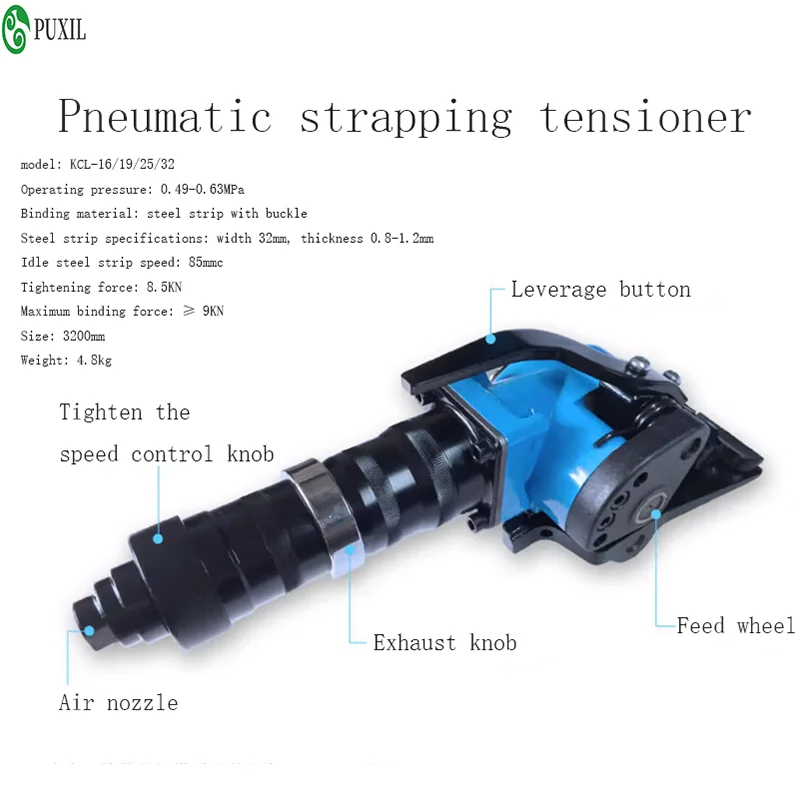 220V Seperation Pneumatic Steel Strapping Tool Pneumatic Tensioner Sealer Metal Banding Packing Machine Steel Strapping Machine