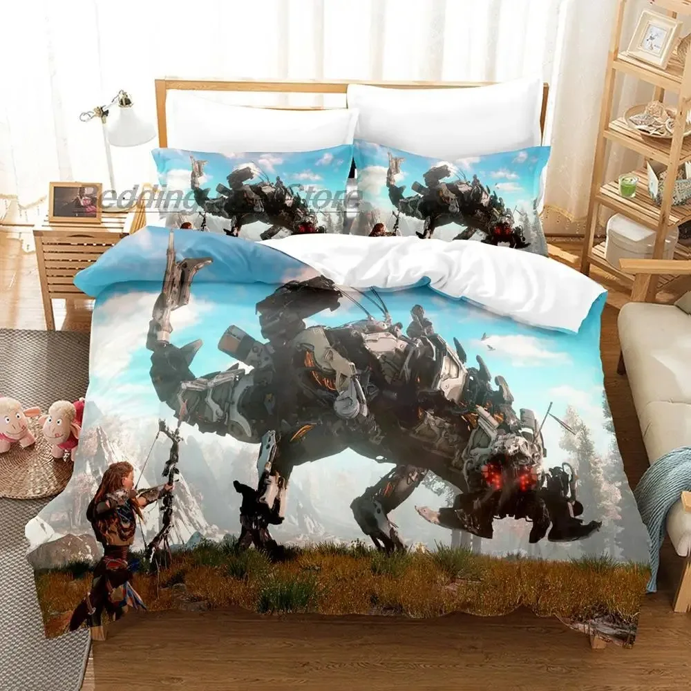 

Horizon Zero Dawn Bedding Set Single Twin Full Queen King Size Bed Set Aldult Kid Bedroom Duvetcover Sets 3D Game bed sheet set