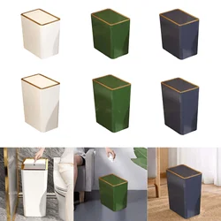 Kitchen Wastebasket Stylish Design Slim Narrow Garbage Can Bathroom Trash Can with Lids for Garage Bedroom Home Sunroom Study