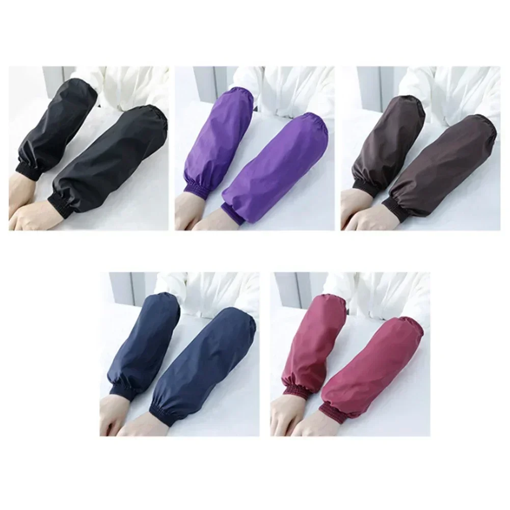 Oil Waterproof Over Sleeve, Practical PU Material, Bee Sting Protection Suitable for Factory, Workshop, Hospital (Purple, Blue)