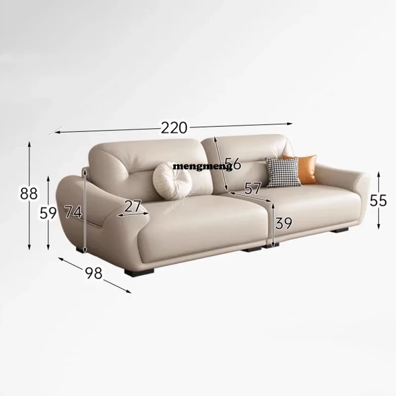 Italian Minimalist Sofas Genuine Leather Multifunction Single Bedrooms Sofas Design Elegant Muebles Para El Hogar Furniture