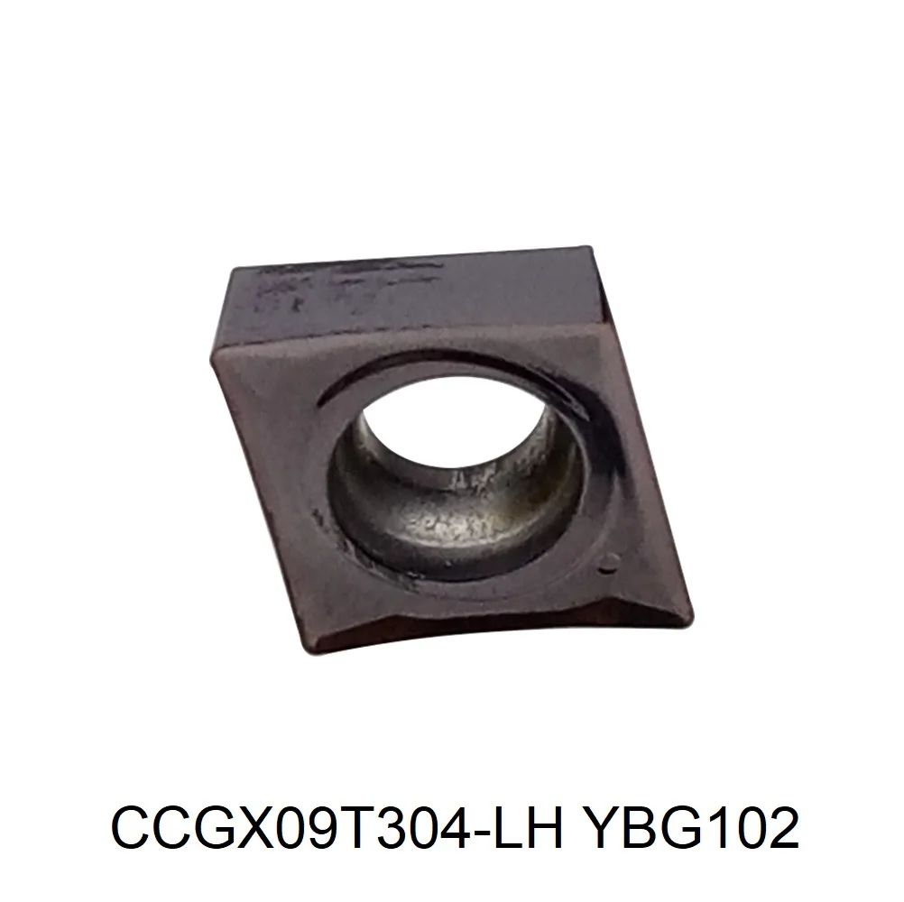 CCGX09T304-LH (10pcs/Lot) YD101 YD201 YBG102 ZCC CCGX 09T304 LH Cemented Carbide Tool Turning Insert For Aluminium Alloy