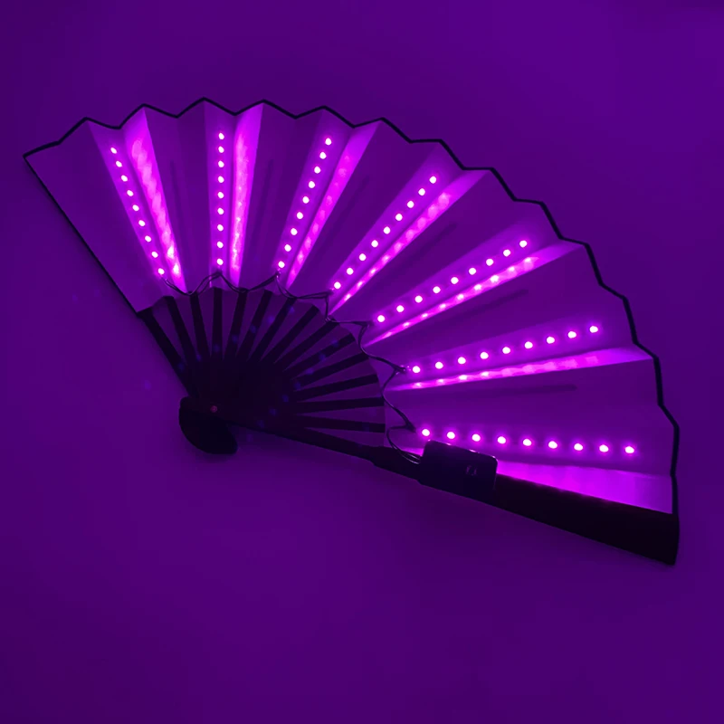 13 Inch Oplichten Fan Dans Podium Voorstelling Rave Lichtgevende Partijen Groothandel Led Speelgoed Geleid Klassieke Dans Fan Voor Vrouwen Meisje