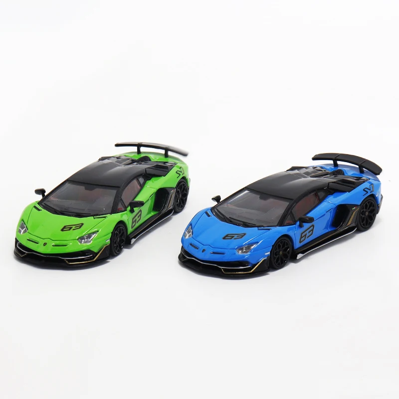 

**Pre-order **MaxWell 1:64 Aventador SVJ63 Blue/Green Diecast Model Car