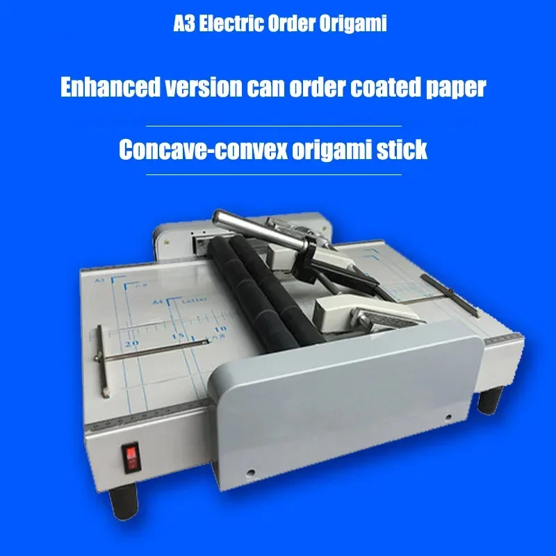 New Large 220V/60W Office Electric Binding And Folding Machine Origami A3 Electric Binding And Creasing Machine Folding Machine