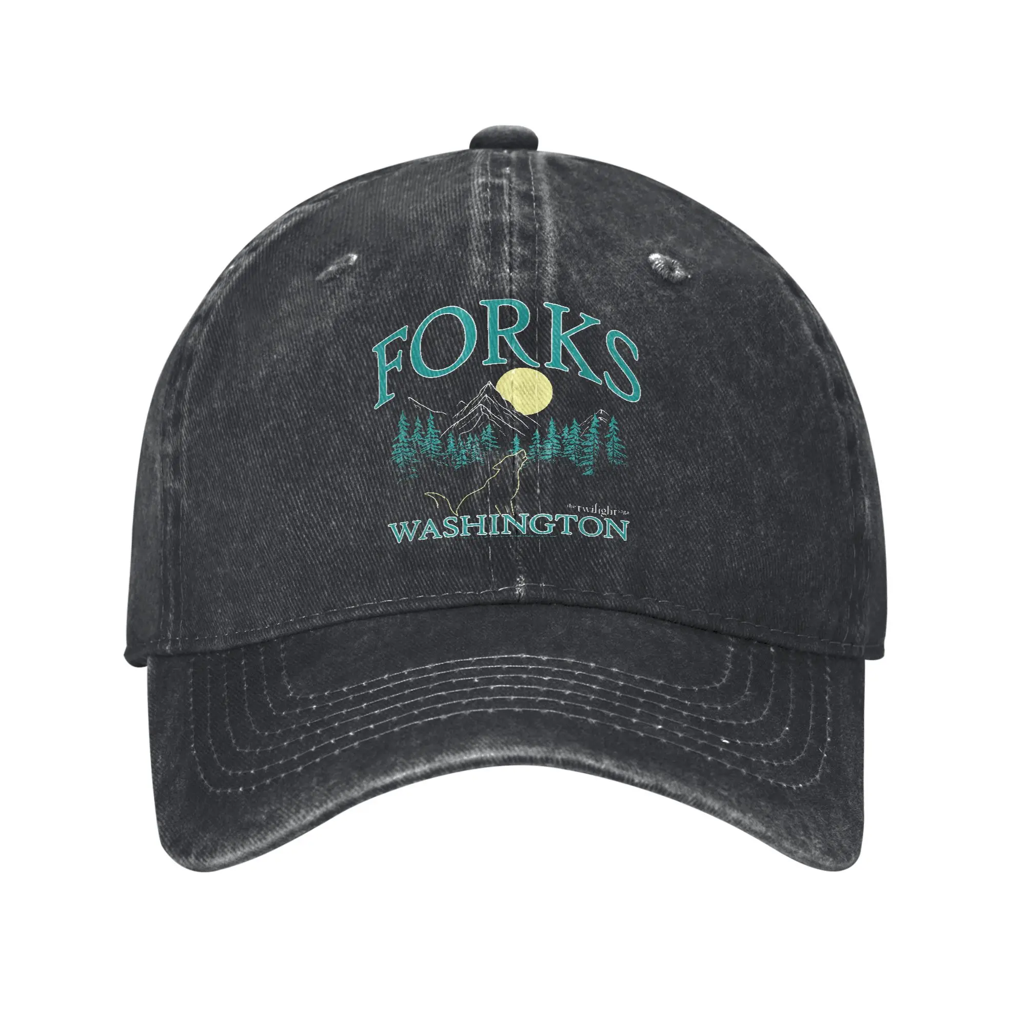 الشفق الشوك واشنطن قبعة بيسبول خمر الدنيم المتعثرة فيلم مصاص دماء Snapback الرجال النساء في الهواء الطلق قبعات ناعمة غير منظم