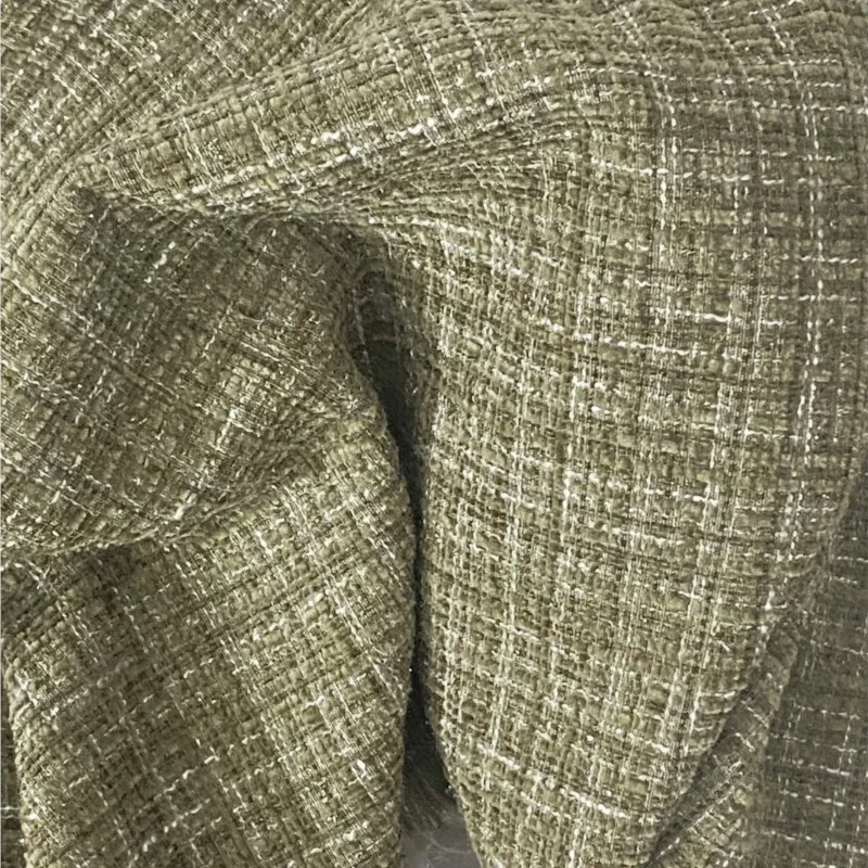 

Green tweed fabric Wide 100cm x 150cm ladies tweed fabric Vintage Coarse Tweed Diy Coat Suit