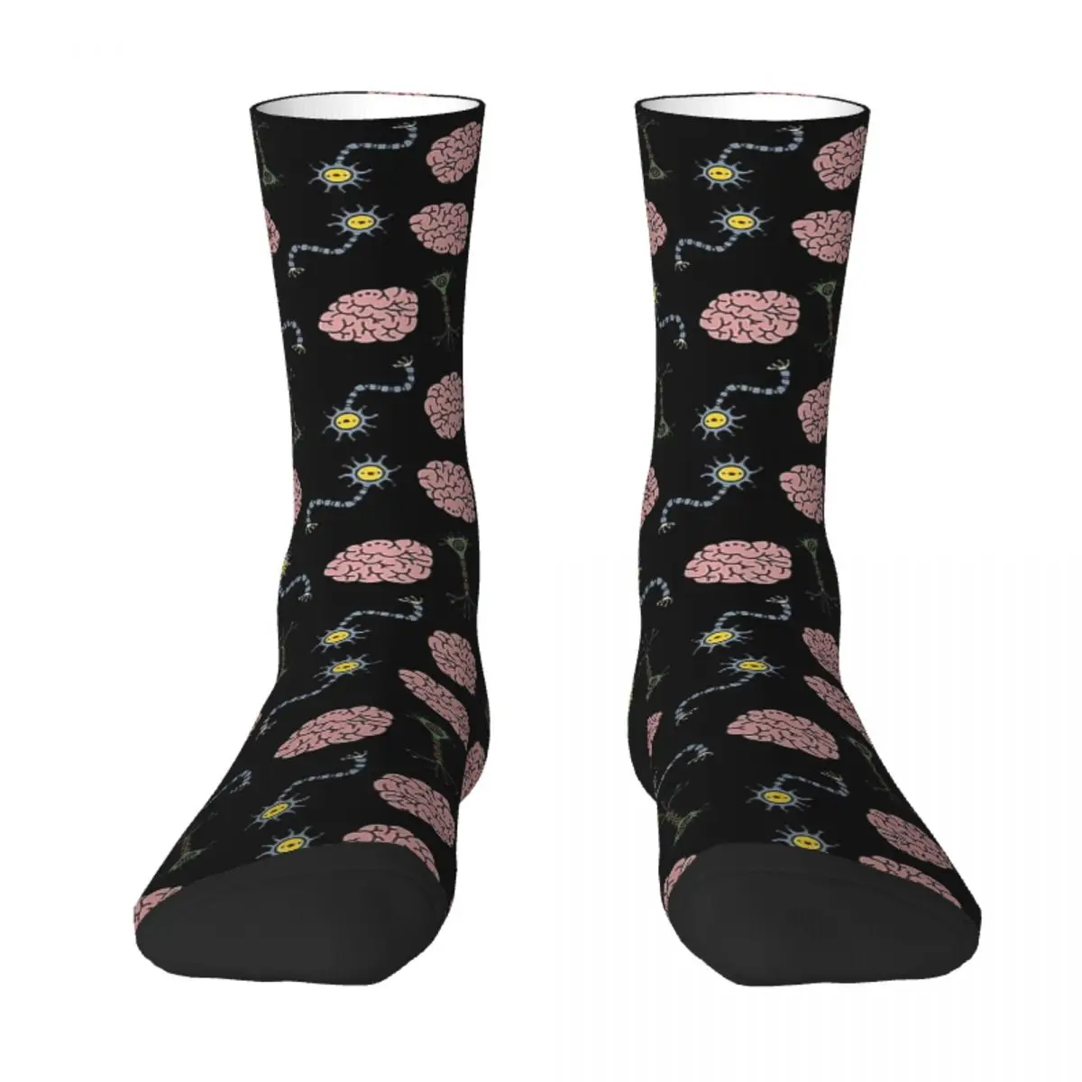 Neuro Brain Time Socks Spring Let's Have Some Synapse Fun Stockings Modern Men Soft Socks Pattern Outdoor Anti-Slip Socks