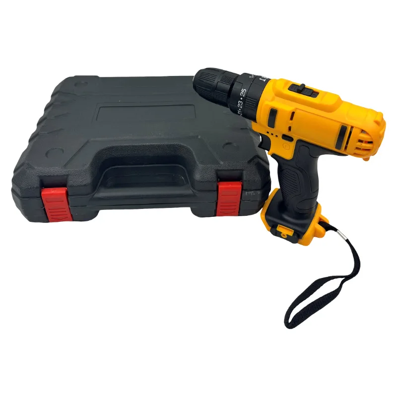 Factory direct sales DW 10mm lithium battery drill 24-piece tool kit two-speed impact drill multi-function power tool