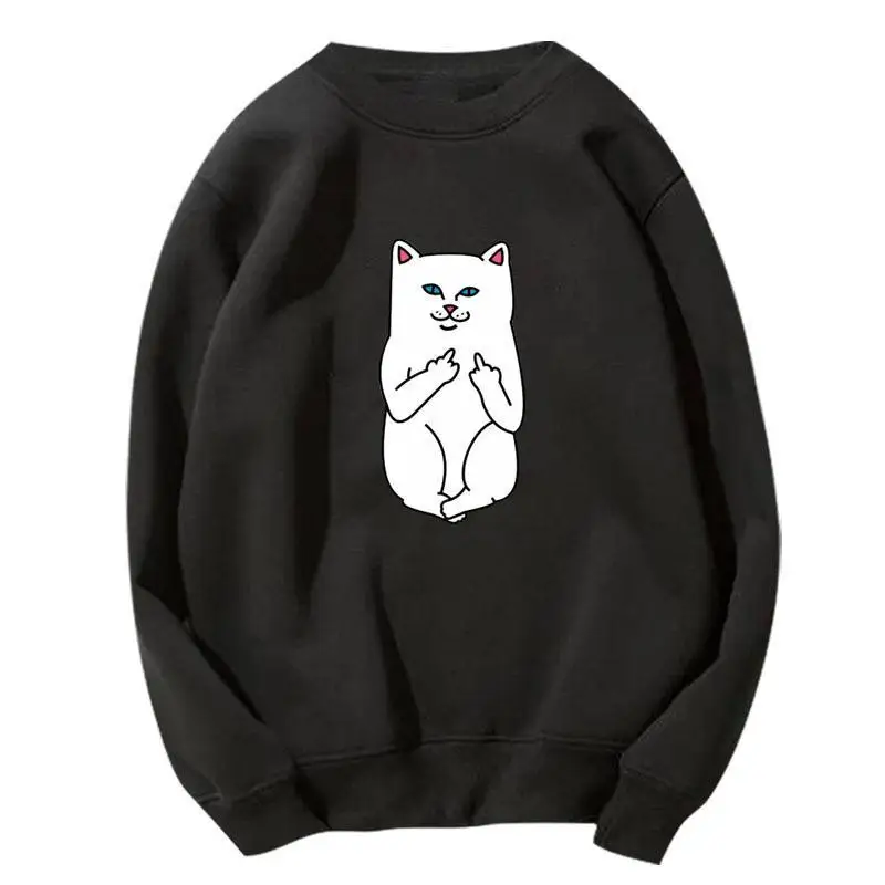 الفكاهة المطبوعة للجنسين قسط Crewneck البلوز البلوز الكلاسيكية طويلة الأكمام عارضة المتسكعون نمط الشارع دافئ مريح