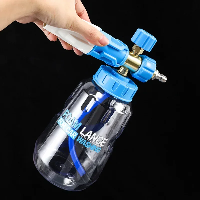 Автомойка, наконечник для пены для снега, 1000 мл, генератор пены, 1/4 дюйма, быстроразъемное соединение для пистолета для мойки высокого давления, распылитель пены для мойки автомобиля