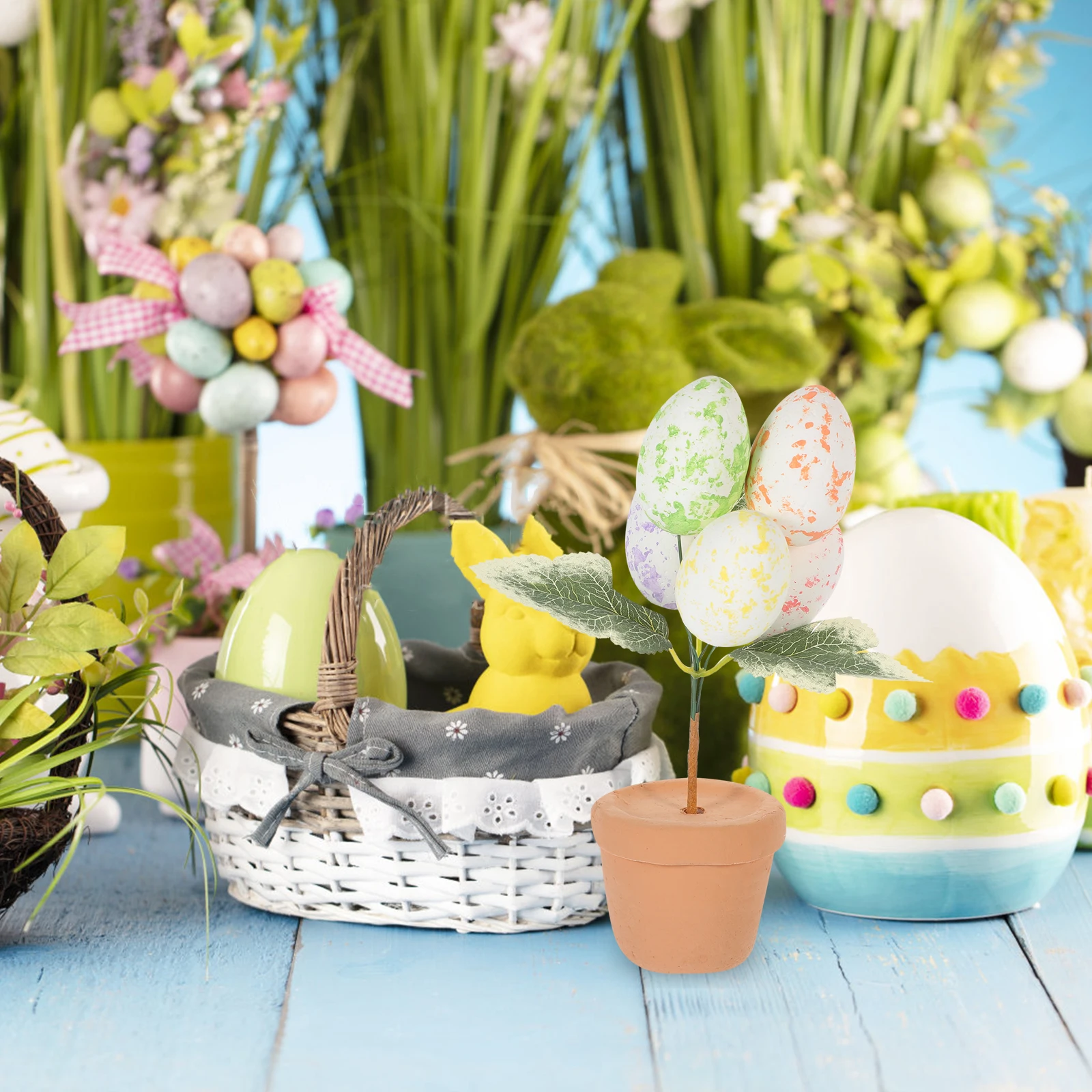 

Easter Egg Bonsai Desktop Decoration Simulation Potted Plant Festival Tabletop Centerpiece Party Supply Easter Table Decoration