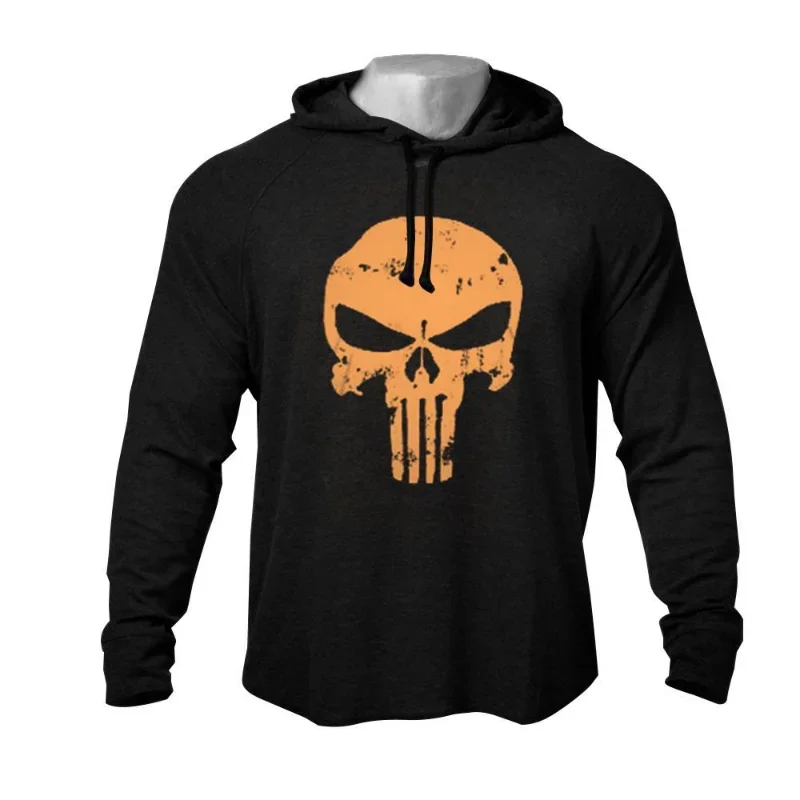 Sudadera con capucha de algodón purificado para hombre, camisa elegante, regalo de cumpleaños, arte de Punisher, Calavera, primavera y otoño