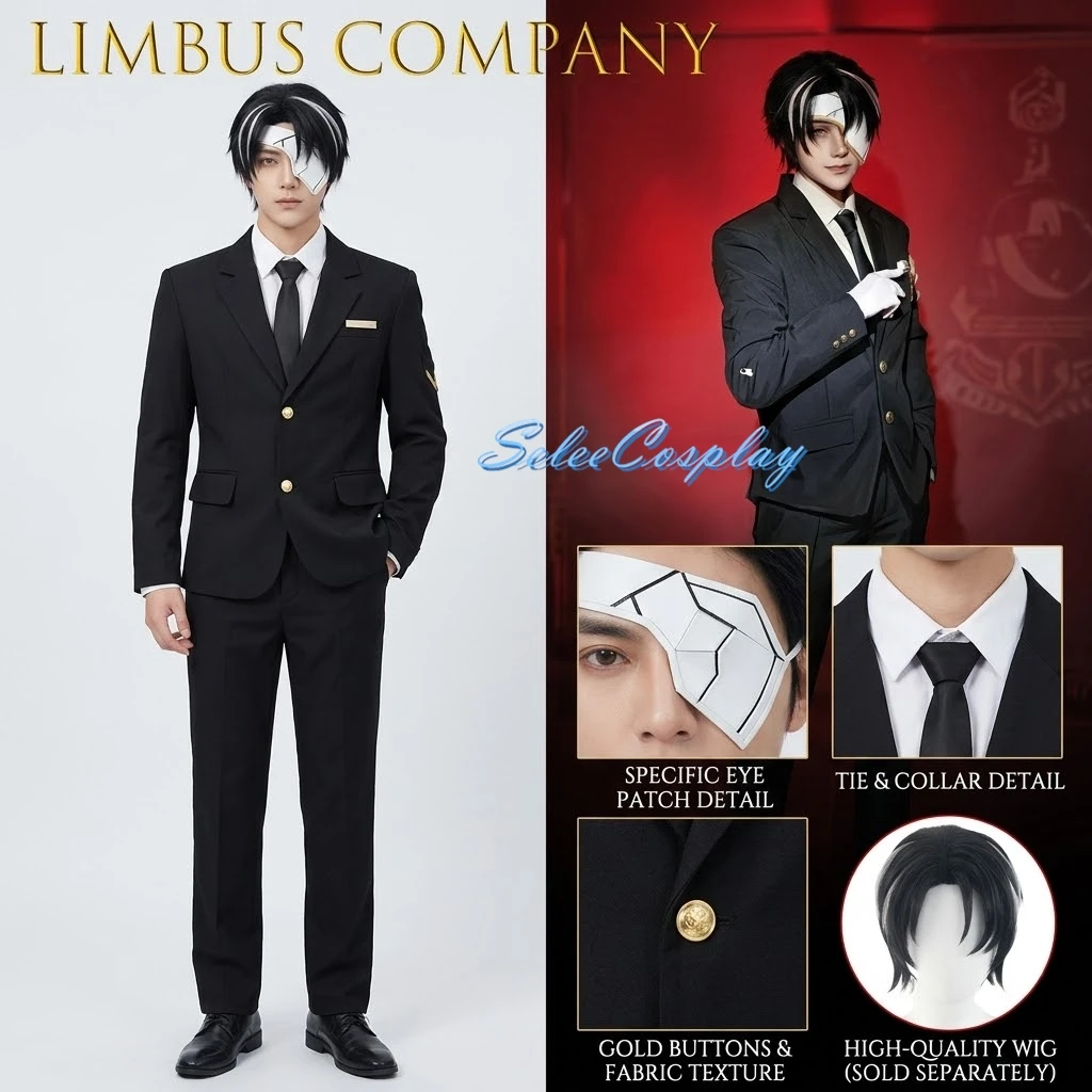 

Костюм для косплея Limbus Company: Маска Патриарха Риена Бэлзебуба (Палец указательный) в винтажном демоническом стиле, черный, для вечеринок и карнавалов