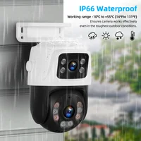 KERUI Outdoor 6MP Dual Lens PTZ POE IP Camera Dual Screen iCSEE Onvif Home Security CCTV Video Surveillance Camera 2