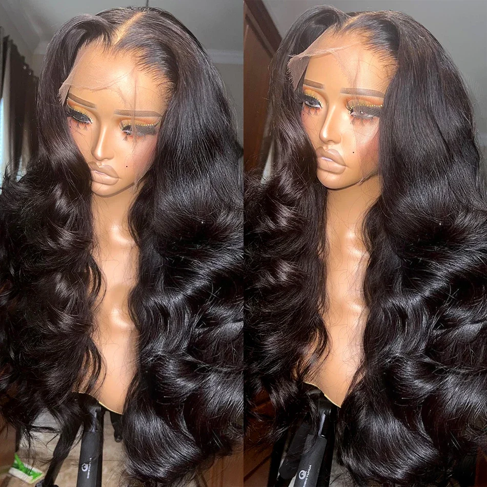 Night Club 30 32 Inch 13x6 Body Wave Transparent Lace Frontal Human Hair Wig Brazilian 180 Density 13x4 Lace Front Wig For Women