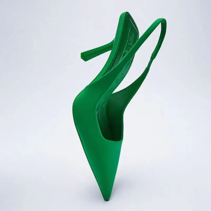 Heeled Sandals Shallow Mouth Comfort Shoes for Women Large Size Black Lace Up Girls 2022 Clear Pointed Stiletto High image 5