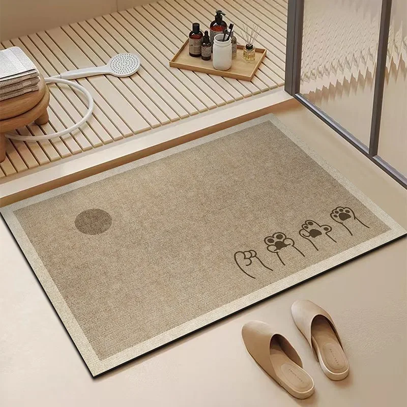 

Bathroom Mat Non-slip Carpet Water-absorbent Wash-free Floor Mats Soft Diatom Mud Home Decoration Absorbent Area Rug 욕실 카펫