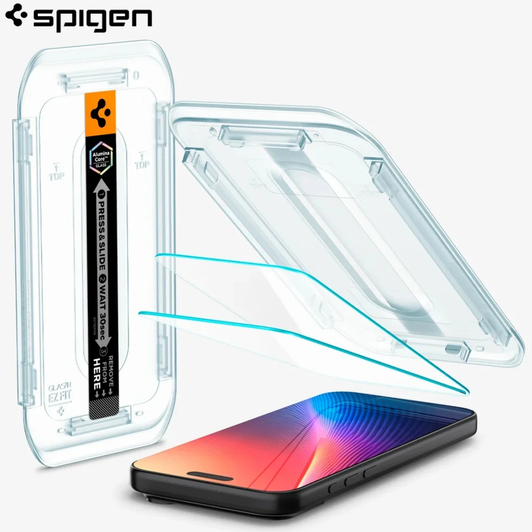 2 Stück Spigen Glas.tR EZ Fit HD Gehärteter Glasfilm Displayschutz für iPhone 17 16 15 14 ProMax 9H+ Sichtschutz-Displayschutzfolie
