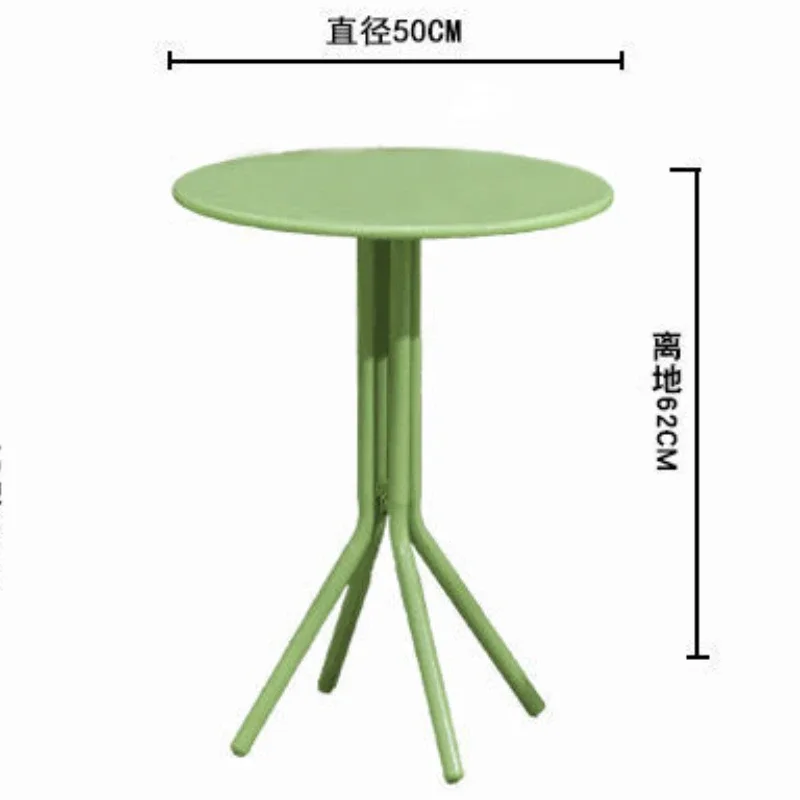 Outdoor Table Leisure Iron Art Table Milk Tea Shop Waterproof Sun Proof Dessert Shop Blue Coffee Tables Living Room Furniture