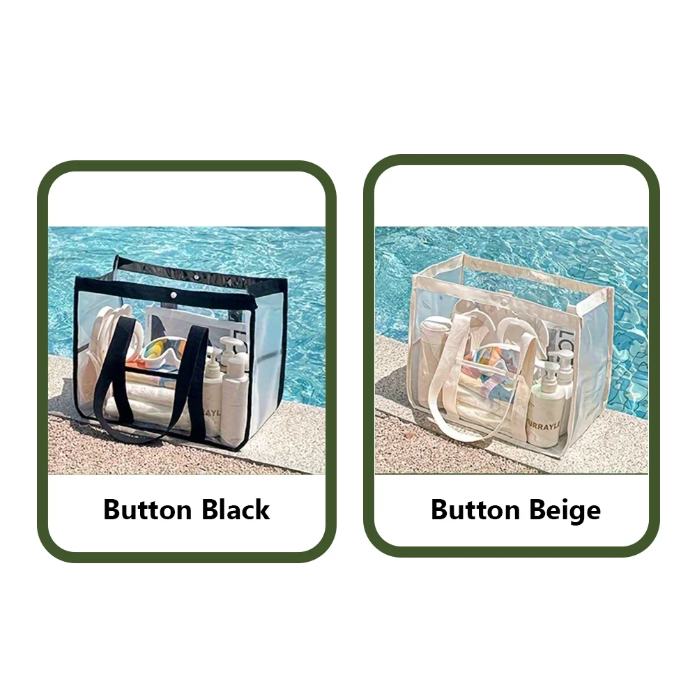 حقيبة حمل شفافة من مادة PVC للنساء والرجال - حقيبة تخزين مقاومة للماء ذات سعة كبيرة لصالة الألعاب الرياضية والسباحة والسفر #6