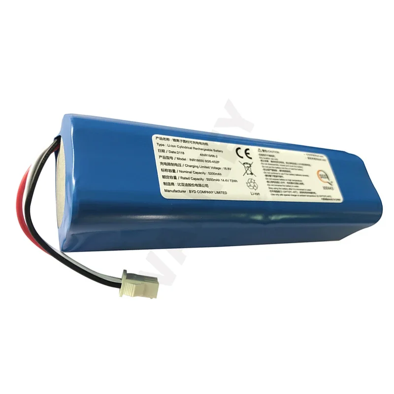 Original 5200mAh Li-ion Battery for Viomi S9 Lydsto R1 Roidmi EVE EVA Robot Vacuum Cleaner Parts Charging Battery Accessories