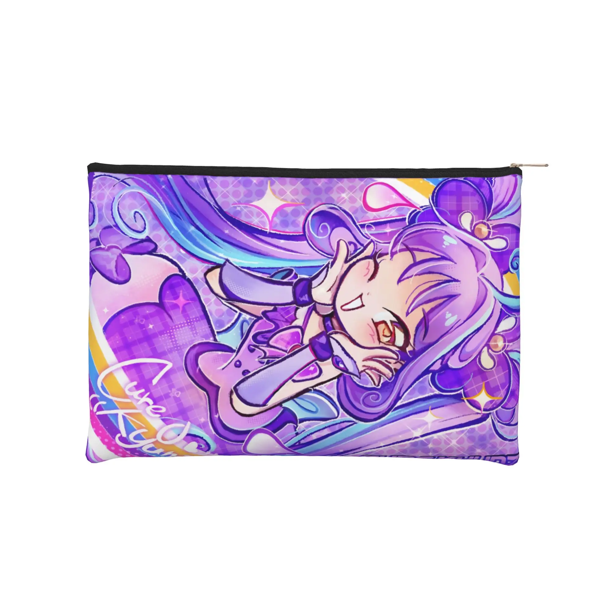its bag Foldable Cute pouch Pretty Cure Makeup Bag Anime Princess Toiletry Bag with Zipper Cosmetic Pouch