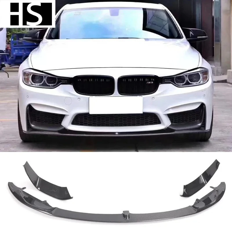 

Suitable for BMW M3 F80/M4 F82 MP carbon fiber front lip, three-piece factory direct sales