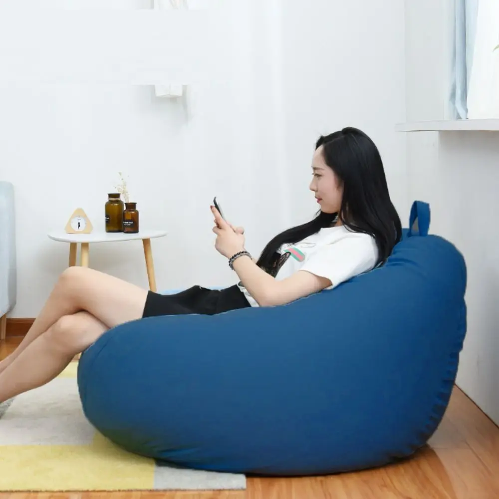 Seat Cover Comfortable Bean Bag Chair Sofa Cover Washable Breathable Lazy Sofa Cover Removable Soft Puff Couch Cover Adults