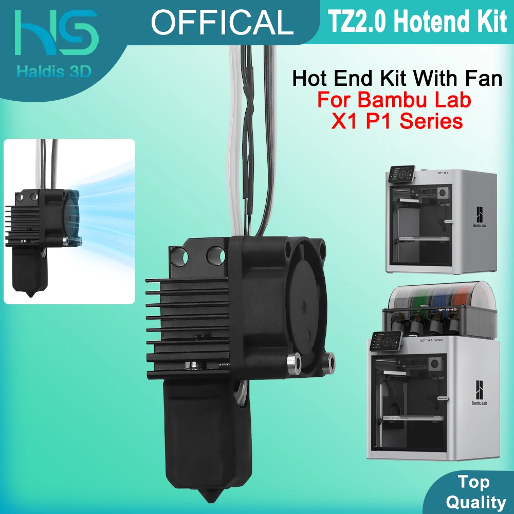 

TZ2.0 Hotend Kit For Bambu Lab X1 P1 Series Hot End Extrusion Head With Fan 24V60W Ceramic Heater For Bambulab 3D Printer Part