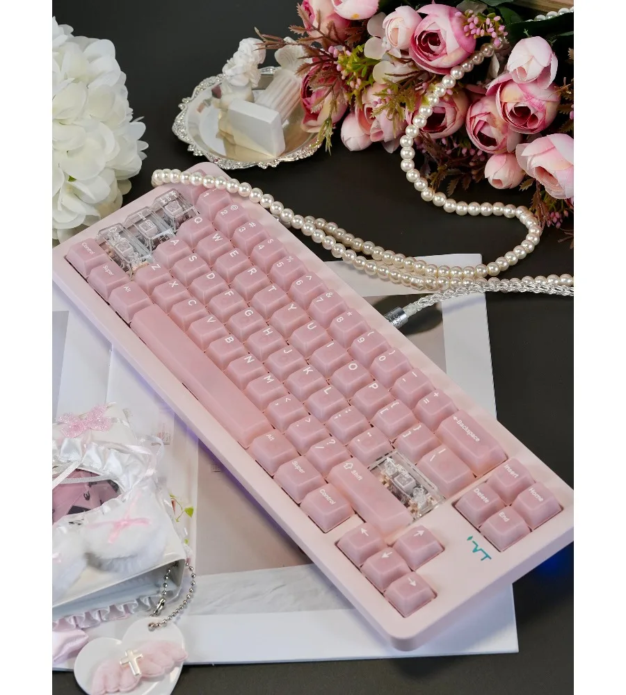 PC mechanical keyboard keycaps customized magnetic axis original black gray/white/blue/pink/purple/green/coffee fog