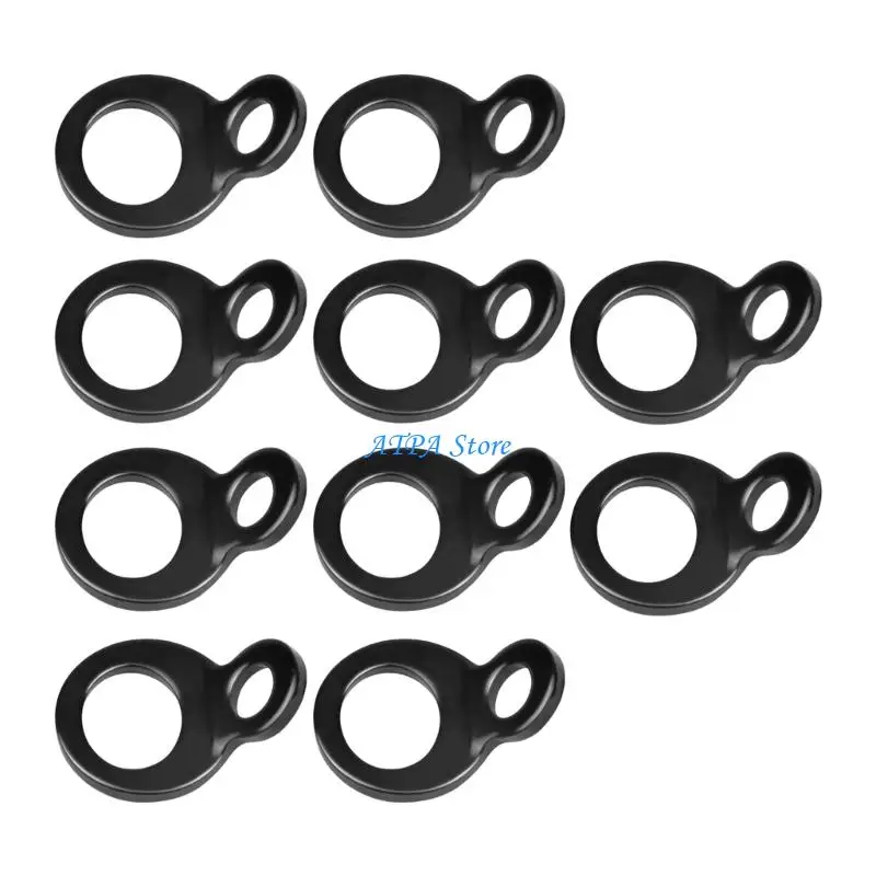 

U13C 10Pcs Black O Rings Tie Down Anchors Hooks For Motorcycle Trailer Truck Bed