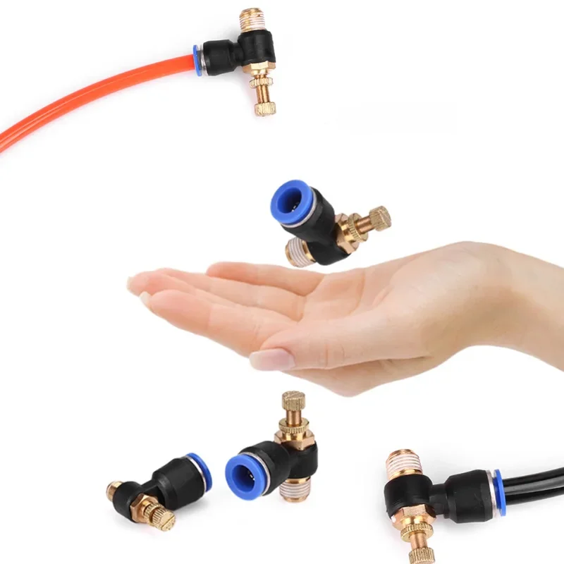 1Pcs Pneumatic Quick Connector SL 4mm 6mm 8mm 12mm Hose Tube Air Fitting M5 1/4