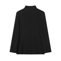 Autumn Women Simple Blazer V Neck Long Sleeve Women's Casual Pocket Coats Chic Female Tops 3