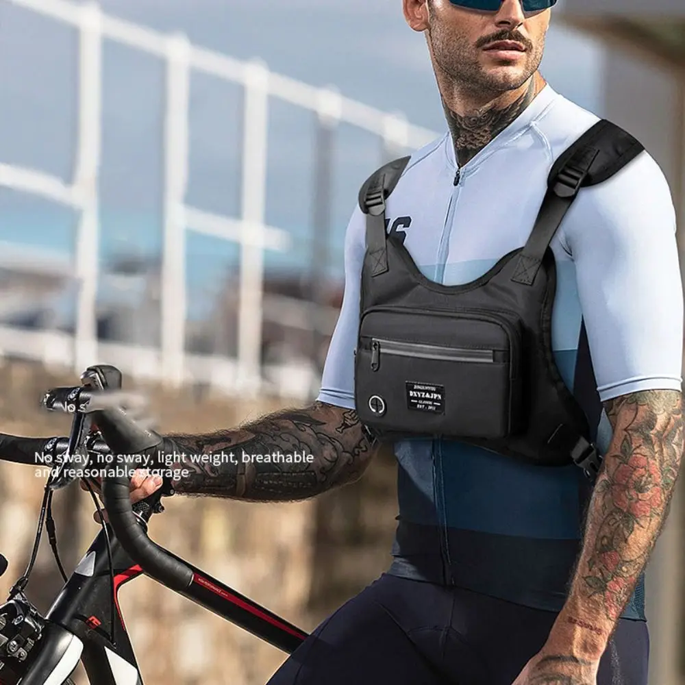 Sports Accessories Reflective Running Vest Bag Streetwear Breathable Climbing Backpack Waterproof Casual Hip Hop Vest Bag Unisex