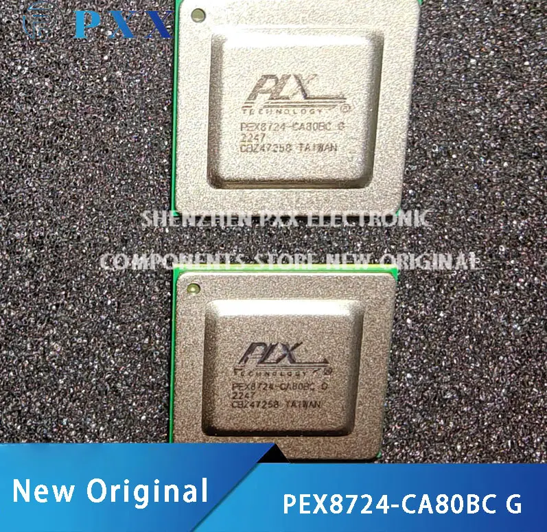 New Original PEX8724-CA80BC G PEX8724 PCI Interface IC GEN 3 PCIe Switch 24 Lane, 6 Port FCBGA-324