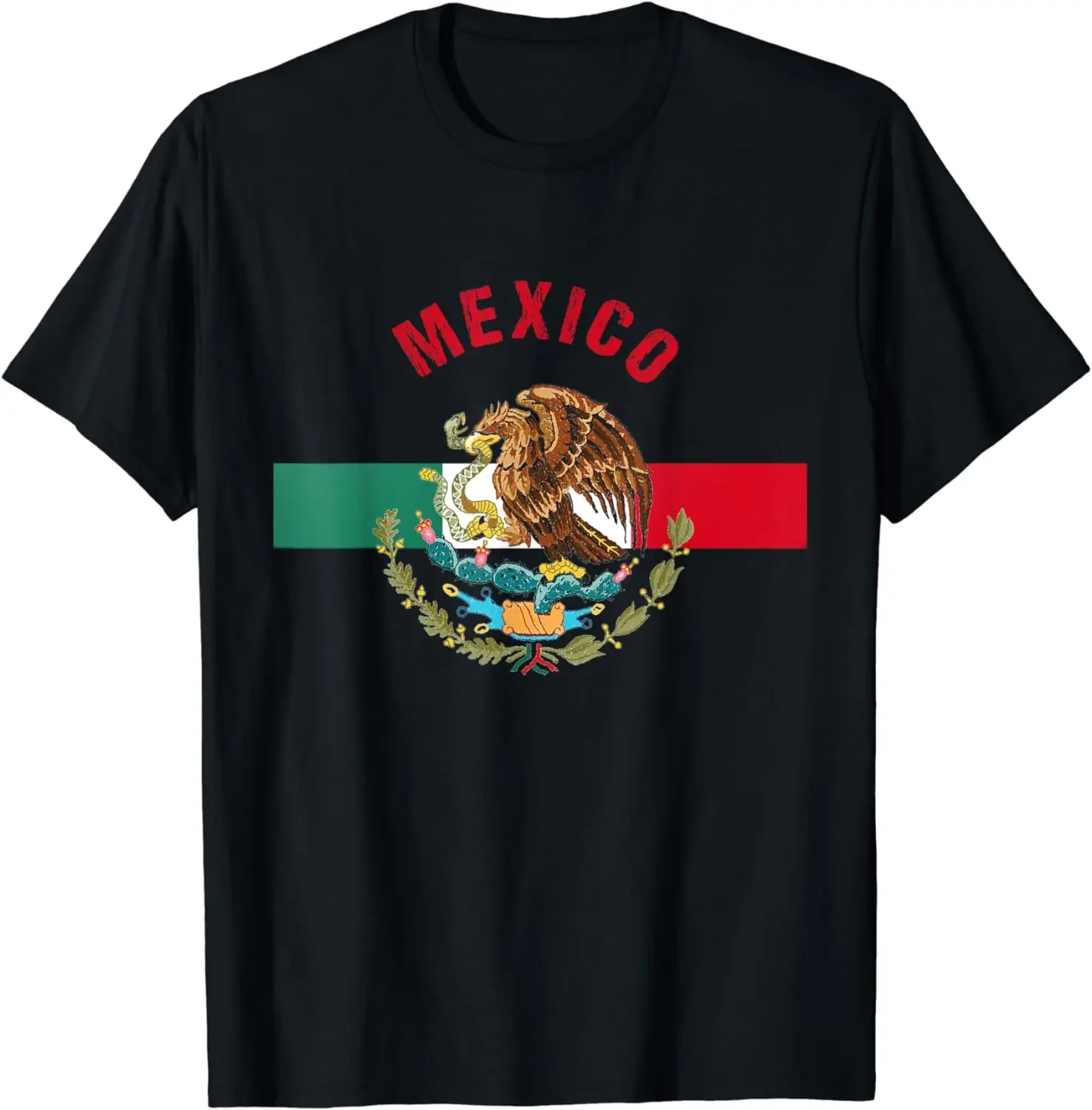 

Mexican Flag Mexico Gift T-Shirt 100% Cotton O-Neck Summer Short Sleeve Casual Mens T-shirt Size S-3XL